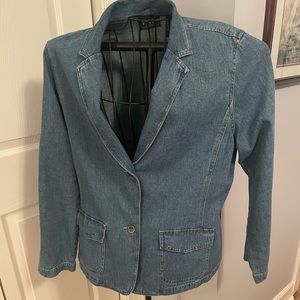 Closet clean out! Crazy Horse denim blazer size 16.